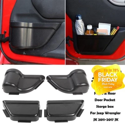 Front & Rear Door Net Pocket Storage Box Organizer For Jeep Wrangler JK 11+ 4-Dr - Image 1 of 4