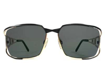 Gafas de sol Cazal MOD.9053 COL.001 monturas negras doradas con lentes gris oscuro Foto 1 de 4