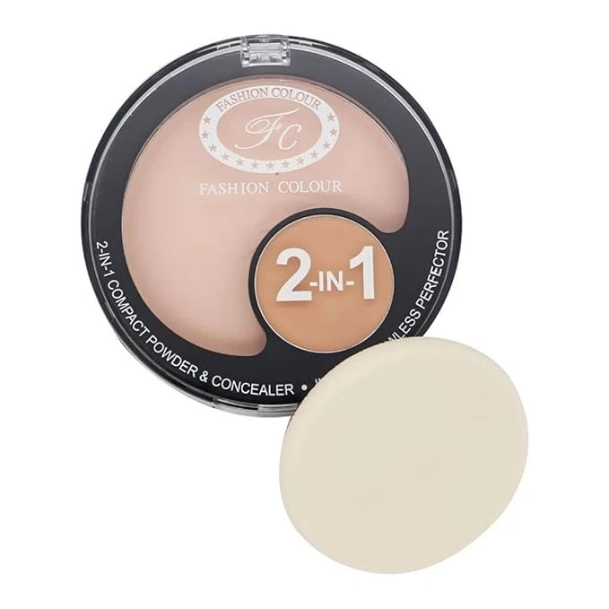 FASHION COLOUR 2 In 1 Compact Powder And Concealer | Long-Lasting | Smooth Finis - Image 1 of 4