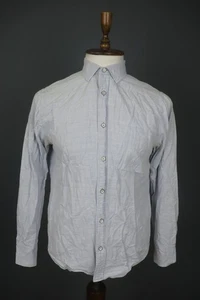Rag & Bone Blue 100% Cotton Long Sleeve Fitted Collared Button-Up Shirt Size 16 - Picture 1 of 13