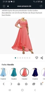 Brautmutterkleid mit Spitze Koralle von Jaeden * 2 Größen zum Preis von einem * - Bild 1 von 2