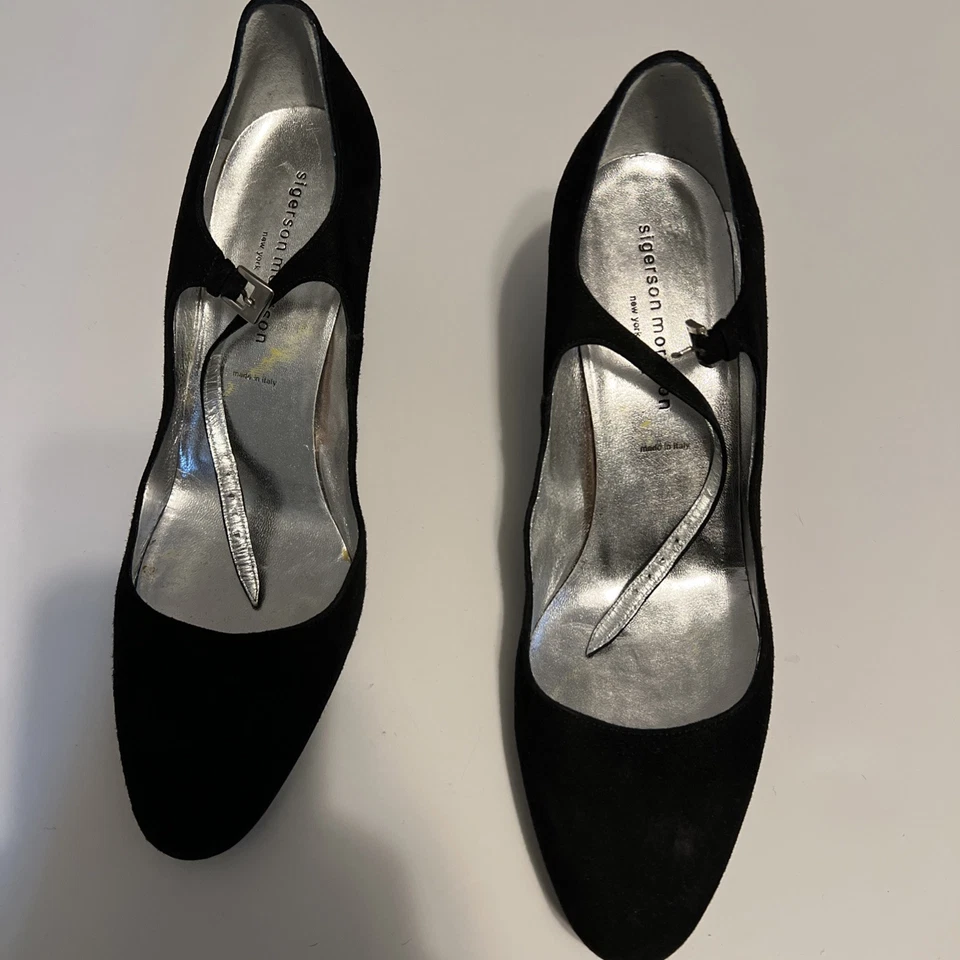 Sigerson Morrison  Black Vero Cuoio Mary Jane Style Shoes Size 7.5M* - Image 1 of 4