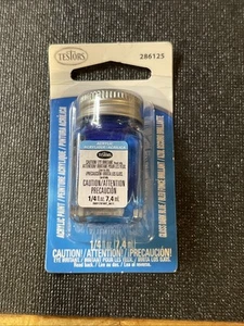 Testors Acrylic Paint Gloss Dark Blue 286125 1/4floz 7.4ml For Model Kits & More - Picture 1 of 2