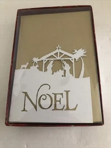 8 tarjetas de felicitación troqueladas de Navidad Noel con sobres Stephen Lawrence - Imagen 1 de 4