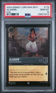 Aladdin Resolute Swordsman Cold Foil PSA 10 Ursula's Return Disney Lorcana - Picture 1 of 2