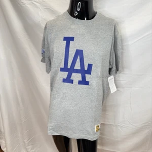 Mitchell & Ness Mens Los Angeles Dodgers Team Origins SS T-Shirt Gray Size Large - Picture 1 of 9