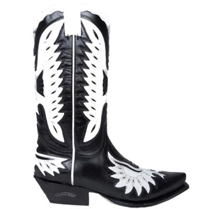 6990 SENDRA BOOTS santiag western country cuir cuervo ROCIO NEGRO unisexe - Imagen 1 de 4