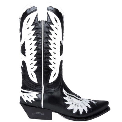 6990 SENDRA BOOTS santiag western country cuir cuervo ROCIO NEGRO unisexe - Photo 1/4