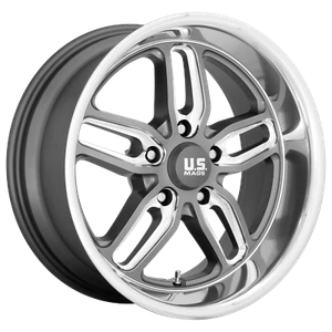 US Mag 1Pc CTEN Matte Gun Metal Milled 20x8.5" Rim 5x127 5X5 +7 offset, Ea - Picture 1 of 4