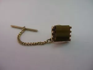 Really Nice Design Tiger's Eye Stone Nice Setting Vintage Mens Tie Tack Jewelry - Picture 1 of 6