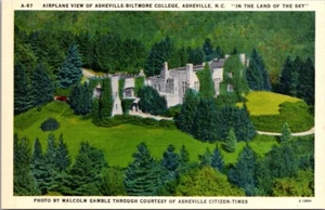 Postal ASHEVILLE-BILTMORE COLLEGE vista de pájaro ASHEVILLE, Carolina del Norte Carolina del Norte - Imagen 1 de 2