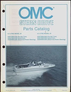 1985 OMC STERN DRIVE PARTS MANUAL 4.3 LITRE 4V & 2V MODELS - Imagen 1 de 1