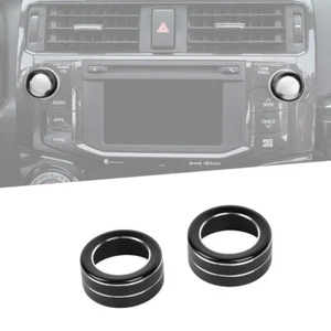 Black Front Center Console Radio Switch Button Knob Ring Trim For 4Runner 2010+ - Picture 1 of 9