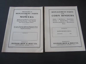 Old Vintage 1930's Illinois Iron & Bolt MOWERS / CORN BINDERS - Replacement Part - Picture 1 of 5