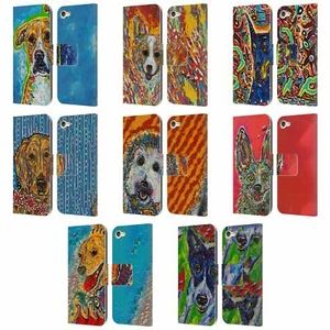 OFFICIAL MAD DOG ART GALLERY DOG 5 LEATHER BOOK CASE FOR APPLE iPOD TOUCH MP3 - Picture 1 of 14