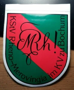 KStV Rheno-Merovingia im KV zu Bochum Aufkleber mit Zirkel & Farben / Studentika - Bild 1 von 1