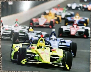SIMON PAGENAUD SIGNED 2019 INDIANAPOLIS 500 8x10 PHOTO INDY CAR WINNER CHAMPS 1 - Picture 1 of 1