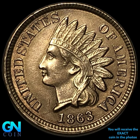 1863 Indian Head Cent Penny   #E6801 Cover