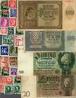WWII GERMANY and CROATIA BANKNOTE, COIN AND STAMP SET # 79