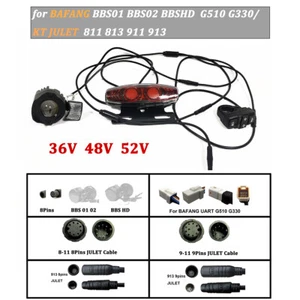 36V/48V/52V E-bike Headlight Taillight and Switch Kit For BAFANG /KT JULET AUS - Picture 1 of 20