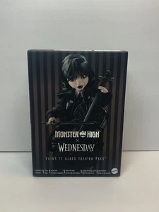 Monster High Exclusive x Wednesday Addams Paint It Black Fashion Pack Mattel NEW - Picture 1 of 6