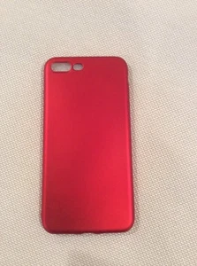 Nueva funda iPhone 7 Plus acabado mate flexible goma suave cubierta roja totalmente nueva - Imagen 1 de 7