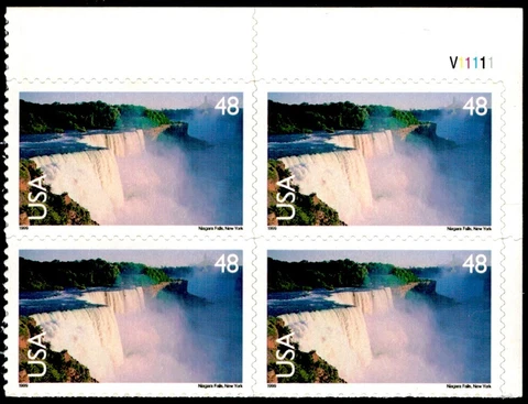 US Scott # C133 Airmail Plate Block Of 4 Stamps MNH, Niagara Falls, NY Cover