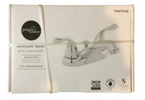 Project Source Ethan Two-Handle Bathroom Faucet, Chrome, 4", 0857545 🆕 - Picture 1 of 3