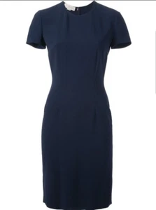 STELLA MCCARTNEY ANASTASIA STRETCH-CREPE DRESS DARK BLUE *UK 6 *US 2 *IT38 NWT - Picture 1 of 12