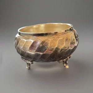 Large Silver Plated Cellar Open Cauldron Salt 1 7/8 x 2 13/16in - Picture 1 of 9