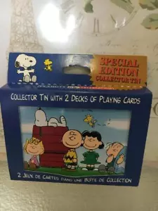 VINTAGE PEANUTS SNOOPY SAMMLERDOSE MIT SONDERAUSGABE SPIELKARTENSPIEL - Bild 1 von 2