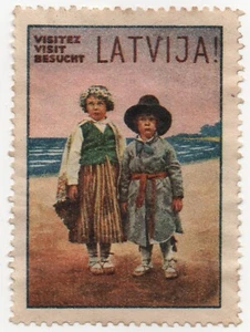 Latvia 1933 Tourism Propaganda Collectible Stamp Visit Latvija - Picture 1 of 2