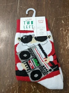 Santa Two Left Feet Sock Co KIDS Holiday Socks ages 3-6 NEW - Picture 1 of 3