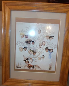Norman Rockwell Ein Stammbaum individuell gerahmter Druck 15,5 x 12,75 Zoll (Stück 8,75 x 7,75) - Bild 1 von 2