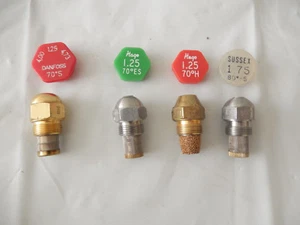 { 4 New Nozzles Danfoss 1.25 70°S Sussex 1.75 80° Hago 1.25 70°ES  Hago 1.25°H   - Picture 1 of 2