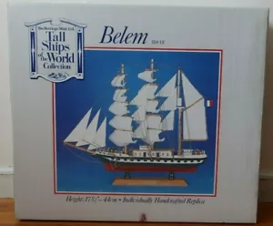 Heritage Mint Belem Wooden Model Ship NEW IN BOX 17 1/2" HIGH - Picture 1 of 4