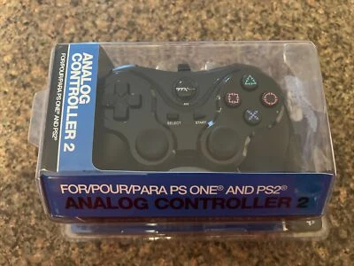 TTX Tech PS2 & PS1 Analog Controller 2 Wired Black Brand New Sealed - Image 1 of 4