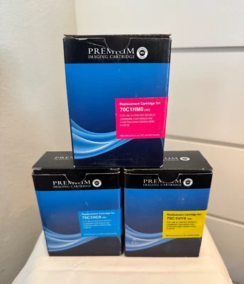 CS310 CS410 701H Toner Cartridge for Lexmark 70C1HY0 70C1HC0 70C1HM0 3 pk - Image 1 of 2