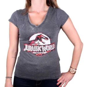 Camiseta de mujer Jurassic World - Premium Vintage con licencia - logotipo clásico (t. S-XL) - Imagen 1 de 1