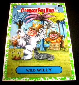 Cubo de basura Topps 2022 niños Book Worms "WILD WILLY" #49b Green Border - Imagen 1 de 1