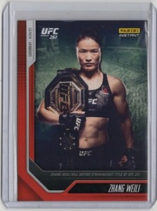 2021 Panini UFC Zhang Weili Strawweight Champion Red Boarder SP Card 001/849