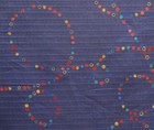 TanaTex Connect The Dots Blueberries Privacy/Cubical Curtain Fabric 102" x 1L/YD