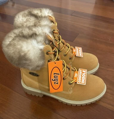 Lugz Women's Faux Fur Lace Up Boots Sizes 6, 7, 10 NWT - Image 1 of 4
