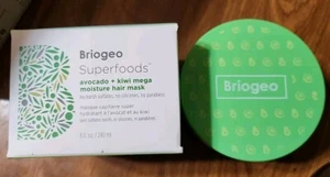 BRIOGEO SUPERFOODS AVOCADO + KIWI MEGA MOISTURE HAIR MASK (8OZ/250ML) NEW IN BOX - Picture 1 of 2