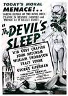 The Devils Sleep : Retro film  Poster reproduction