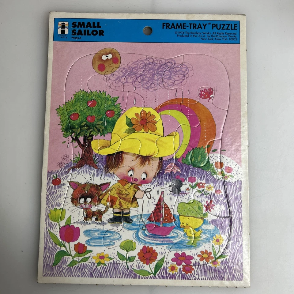 Vintage Frame-Tray Puzzle Small Sailor By The Rainbow Works  - Image 1 of 4