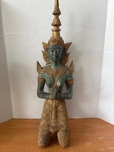Vintage Thai Gilt and Green Patinated Sculpture - Picture 1 of 19
