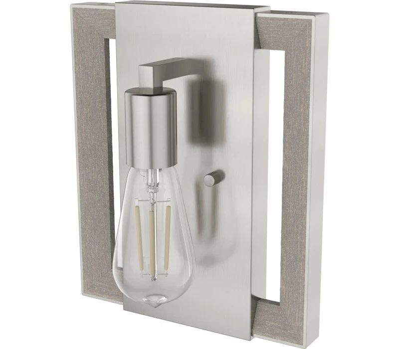 Hunter 19867 Woodburn Wall Wall Sconce, 1-Light, Brushed Nickel - Image 1 of 1