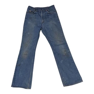 Jeans uomo fondo a campana anni 70 32 x 33 JCPenney tasche lisce necessita di riparazione #504 - Foto 1 di 13