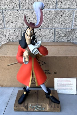 Disney Peter Pan Captain Hook w/ Stand Big Fig Figurine Sculpture Statue w/ Box - Image 1 of 4